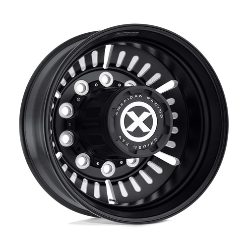 ATX ROULETTE AO403 S-BLK Mill Wheel with Aluminum (24.5 x 8.25 inches /10 x 285 mm, -168 mm Offset)