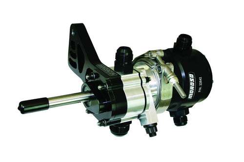 Moroso Single Stage 22652 External Oil Pump w/Integral Vacuum Pump, Small Block Chevy Mount