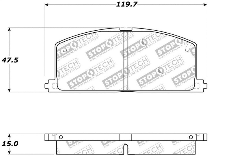 Sport Brake Pads StopTech 309.02420 with Shims and Hardware