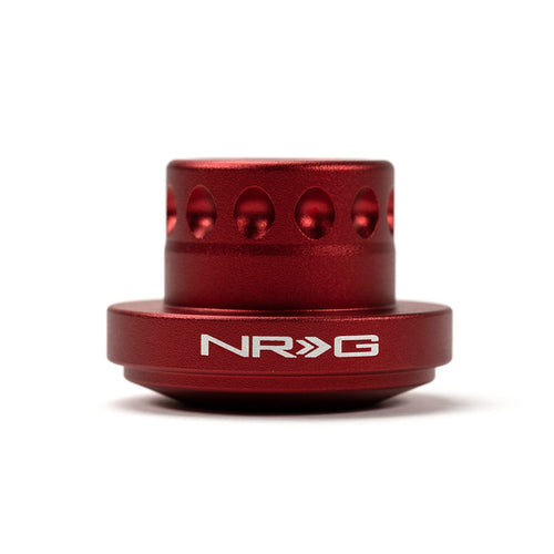 NRG Innovations Race Steering Wheel NRG-SRK-RL190H-RD Quick Release Short Hub Adapter, Up To 1" Shorter Overall, Red Body