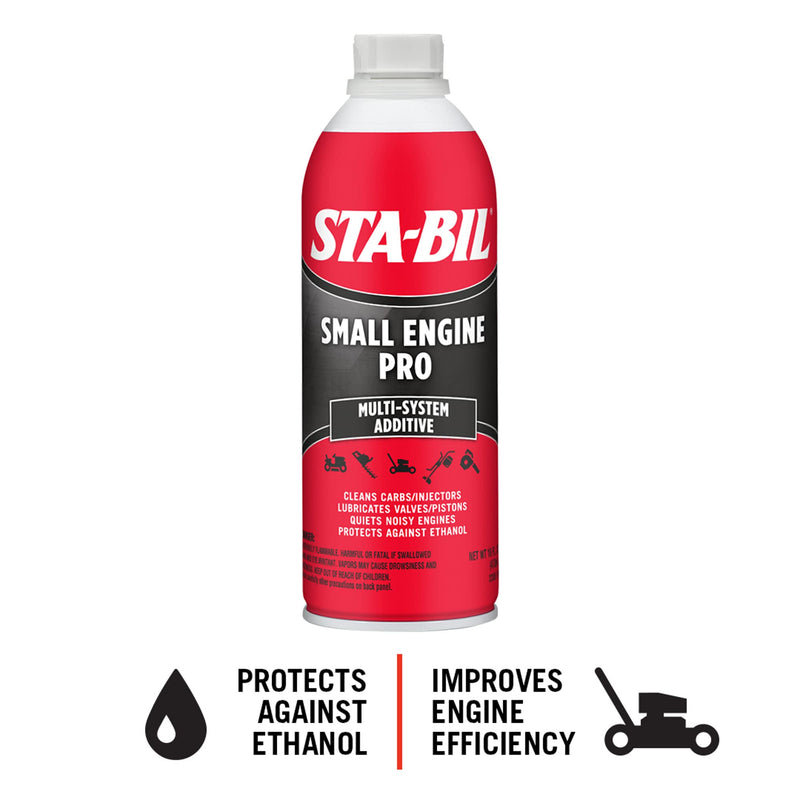 Small Engine Pro STA-BIL Multi-System Additive - Protects Against Ethanol - Cleans Carb And Injectors - Improves Engine Efficiency - Lubricates Valves And Pistons, 16 fl. oz. (22305) , Red