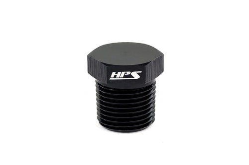 AN933-08 HPS NPT Hex Plug Fitting, Aluminum, Size: 3/8 NPT, Black