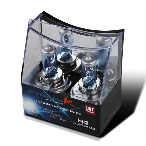 2X H4 4200K 12V 60/55W High/Low Beam Halogen Replacement Spec-D Tuning Left + Right Pair