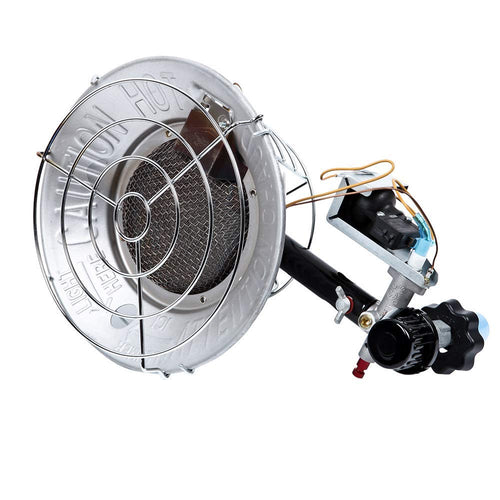 16,000 BTU Remington Single Propane Tank Top Heater, Silver/Black