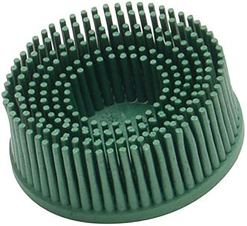 3M 07524 Coarse Roloc 2" x 5/8 Tapered Bristle Disc (Pack of 10), Green