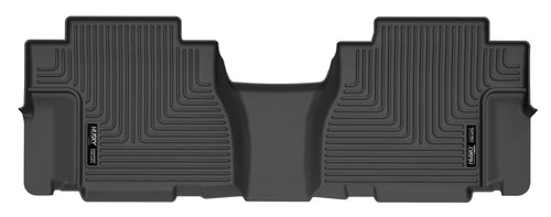 Husky Liners Floor Mats Weatherbeater | Fits 2008-2022 Toyota Sequoia w/Out 2nd Seat Console | 2nd Row, 1-pc Black - 11891