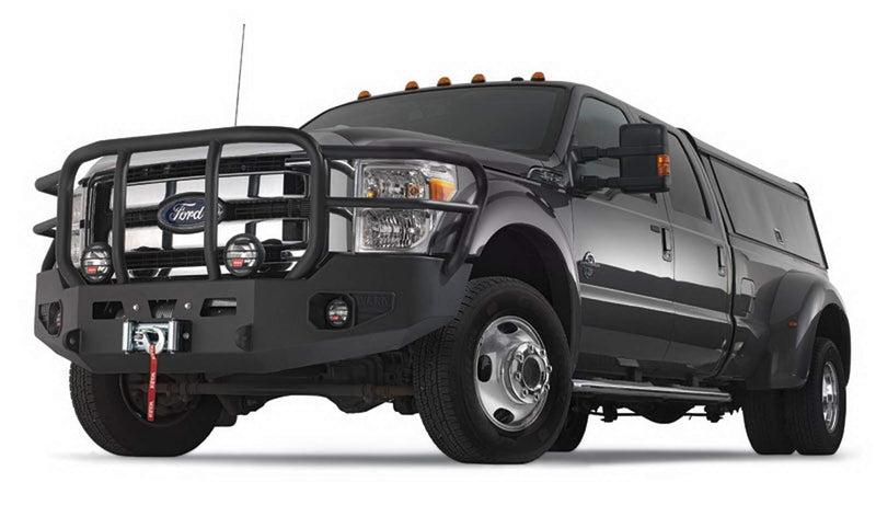 Front Bumper WARN 85881 w/o Grille Guard Tubes - Ford Super Duty