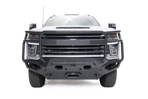 Fab Fours Matrix CH20-X4950-B Full Width Raw Front Winch HD Bumper with Brush Guard