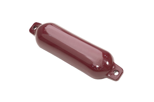Hull-Gard Taylor Made Inflatable Boat Fender, Burgundy (8.5" x 29"), Unique Oval Shape, Molded Football Needle Inflation Valve, Seamless Construction, Double Eyelets - 531028