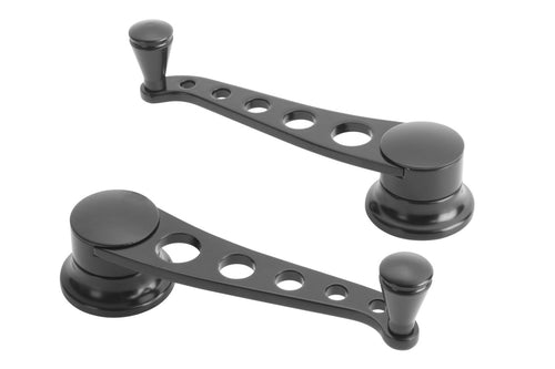 Lakester XIDH-2032 Black Finish Steel Window Crank Kit for Ford - Pair