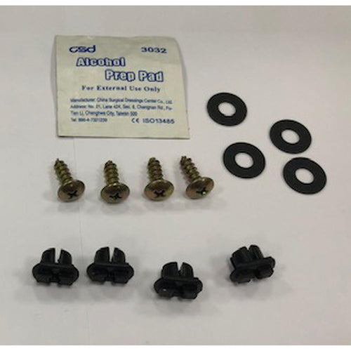 TrailFX Bug Shield Mounting Hardware Kit RH8489H OE Replacement Parts for TrailFX Hood Shields Steel Brackets, Stainless Steel Screws and Rubber Bump Stops