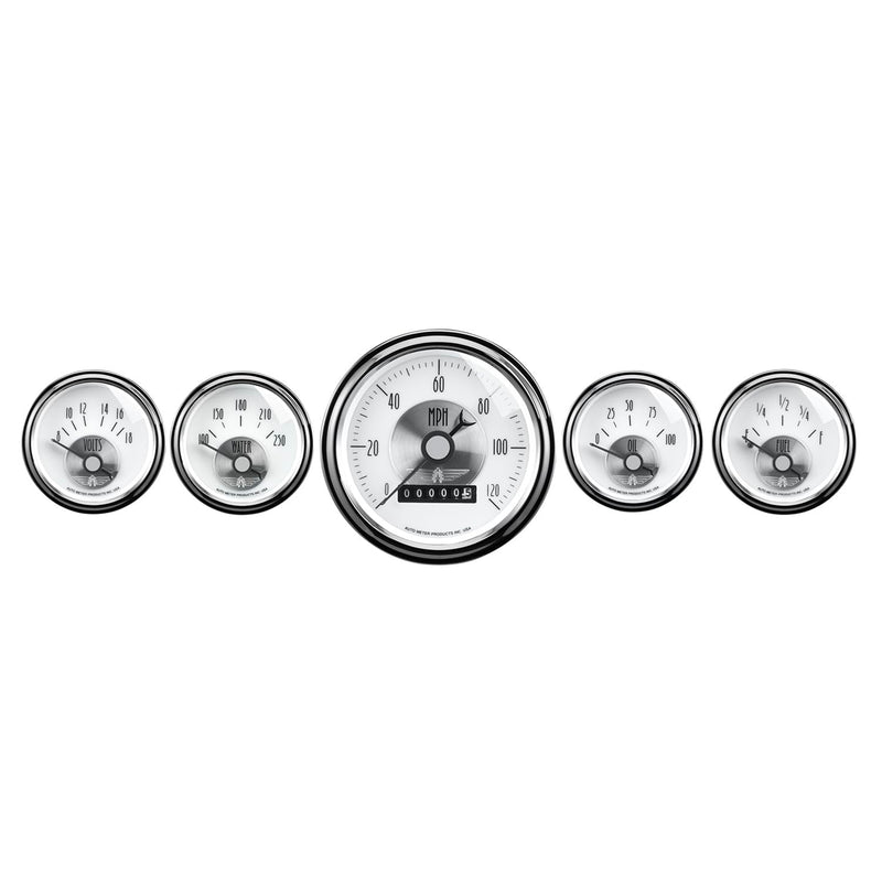 2007 AUTO METER Prestige White 5 PC. KIT Box, Wheel Odometer