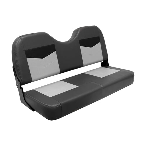 Pro Angler Wise 3342-860 Series Bass Boat 42" Fold Down Bench Seat, Charcoal/Black/Marble