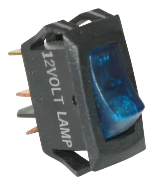 80412 Painless Performance Small Rocker Switch, On-Off, Blue Lighted