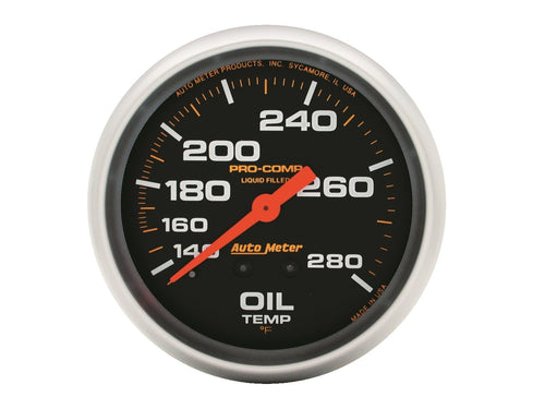 Auto Meter Pro-Comp 5443 Liquid-Filled Mechanical Oil Temperature Gauge