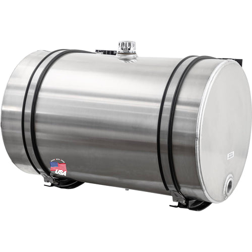 Buyers Products Side Mount SMC70A Cylindrical Aluminum Reservoir, 70 Gallons, 2 In. NPT Return Ports, Mounting Hardware, Straps & Filler Breather Unit Included