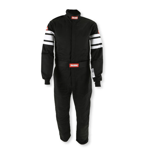 RaceQuip One Piece Racing Driver Fire Suit Multi Layer SFI 3.2A/ 5 Black Small 120002