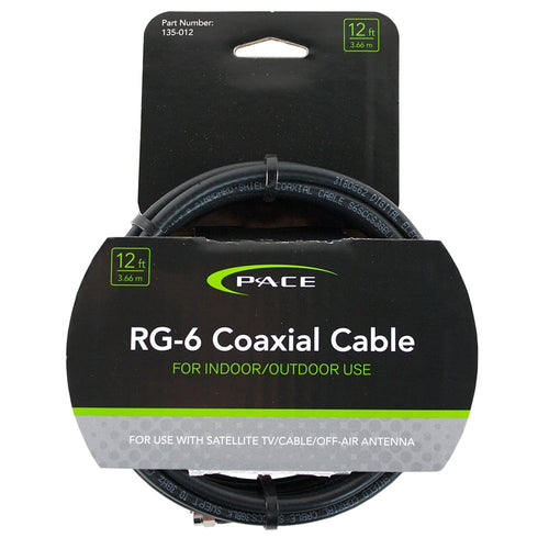 Premium Pace International RG-6 Coaxial Cable, 12 Feet