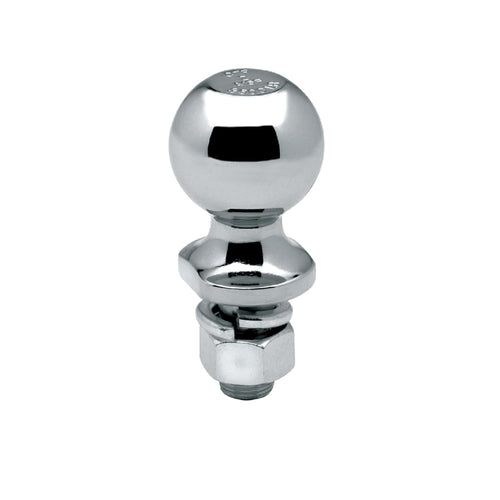 Trailer Hitch Ball Draw-Tite 63824, 2 Inch Diameter, 3,500 lbs. Capacity, 3/4 Inch Shank Diameter, 3-3/8 Inch Shank Length, Chrome