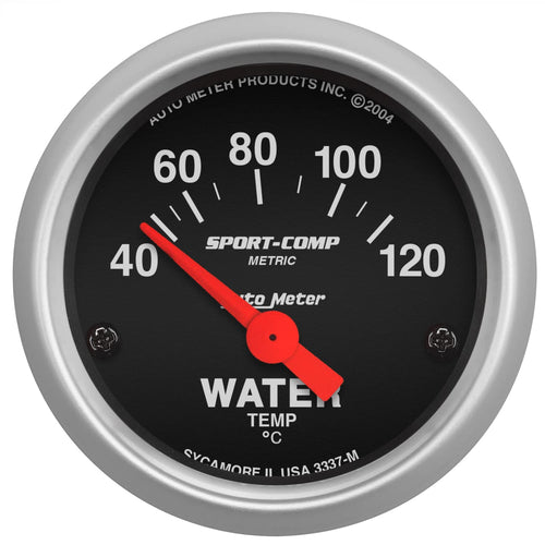 Auto Meter SPORT-COMP 3337-M Metric Water Temperature Gauge
