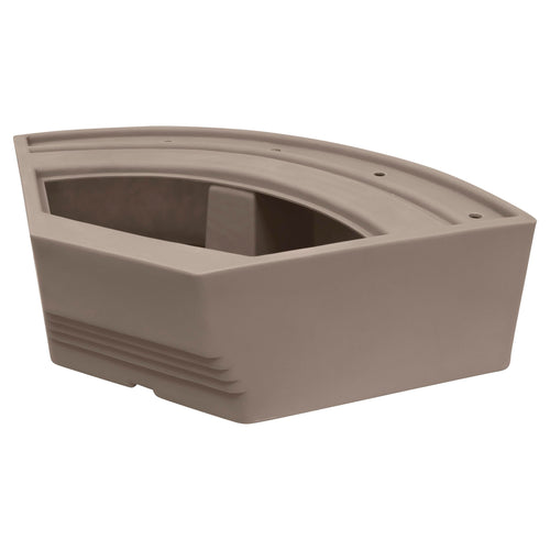 Wise Premier Series BM1146-1B-1725 Pontoon 32-Inch Bow Radius Corner Seat Base Only, Mocha Java