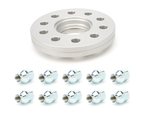 Eibach 5 x 114.3 mm Wheel Spacer, 10 mm Thick, Lug Nuts Included, Aluminum, Clear Anodized, Compatible with Tesla Model 3 2017-23 / Tesla Model Y 2020-25, Pair