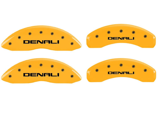 Denali MGP Caliper Covers 34209SDNLYL Yellow Powder Coat Finish, Black Characters, Set of 4