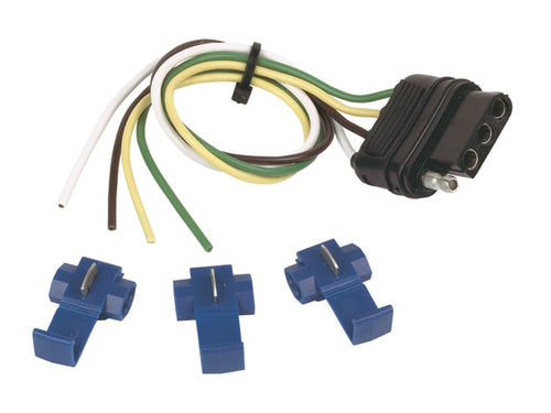 4-Wire Flat Hopkins Towing Solutions Vehicle End Wiring Connector