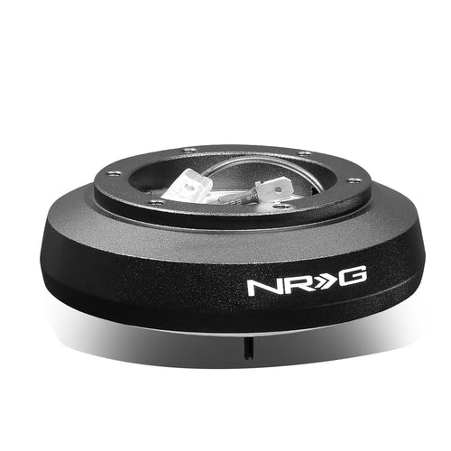 NRG Innovations Steering Wheel NRG-SRK-122H Quick Release Short Hub Adapter 6 X 70mm Bolt Pattern, Retain Horn & Turn Signals, Black Body