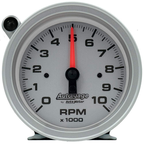 AUTO Meter 3-3/4" Tachometer 233909 Auto Gage 0-10,000 RPM w/Silver Dial & Shift-Light
