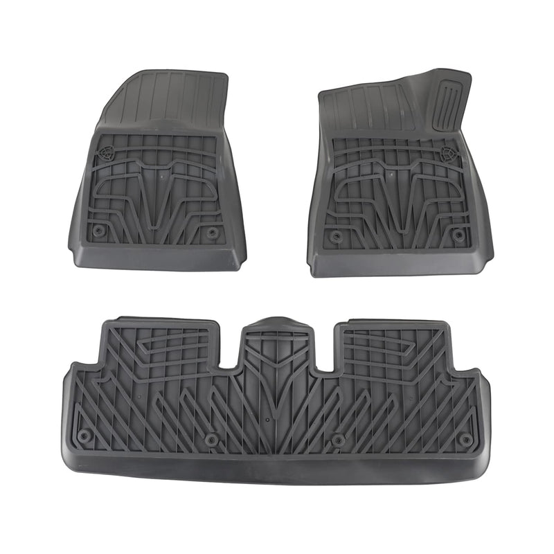 All-Weather TPE Rubber Floor Liners Mats Spec-D Tuning Compatible with 2017-2022 Tesla Model 3, 3PC