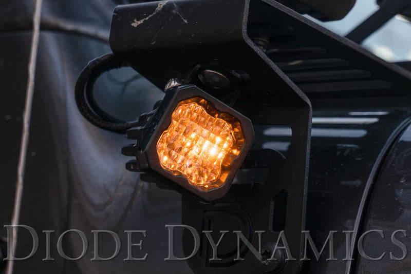 Diode Dynamics SSC1 Pro Standard White LED Pod (one), Flood w/Amber Backlight