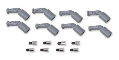 LS1 MSD 33048, 45 Degree Boots & Terminals, 8-Pack