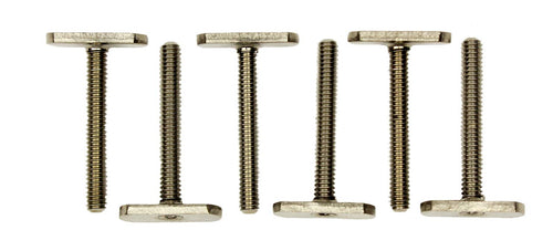 MightyBolt YakAttack 6 Pack – 2” Long x ½” Wide Stainless Steel T-Bolts | ¼-20 Thread | Fits MightyMount, GearTrac & Most Kayak Track Systems | Made in USA