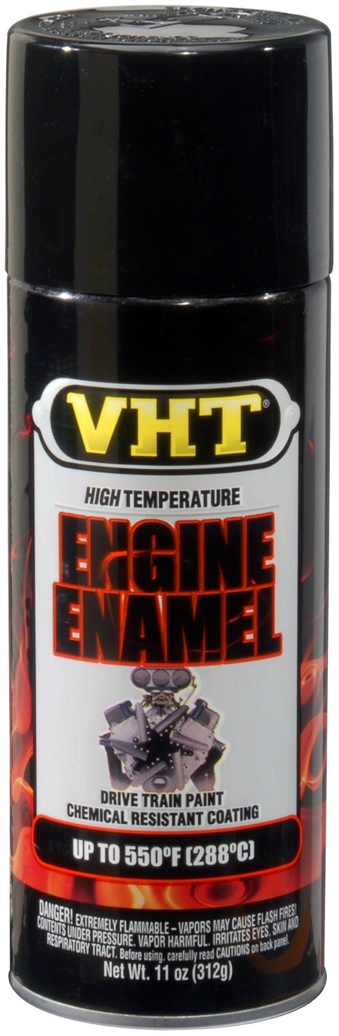 550° VHT SP124 Engine Enamel High Heat Spray Paint – Gloss Black– 11 oz. Aerosol Can