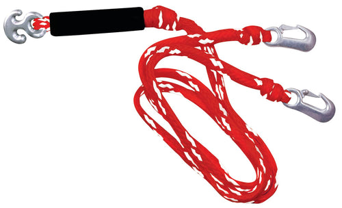 WOW World of Watersports Heavy Duty Red/White 1 2 3 or 4 Person 4K Tow Harness Rope for Boating, 11-3030
