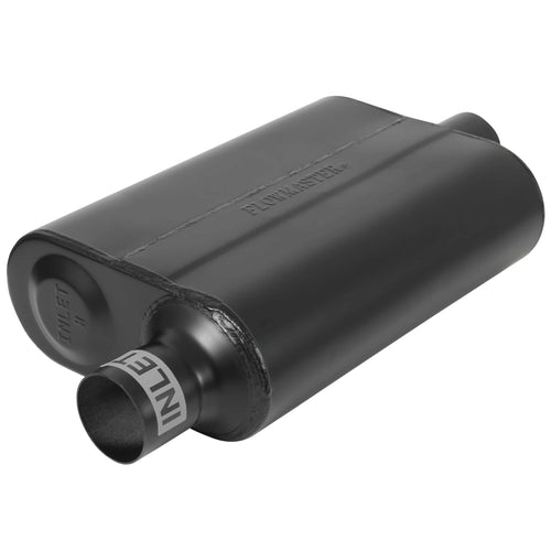 Flowmaster Super 44 Muffler Series – 2.25” - Offset In/Center Out – Aggressive Sound – 16 Gauge Aluminized Steel – For Classic & Late Muscle Cars, Street Rods, Trucks, SUVs (942446)
