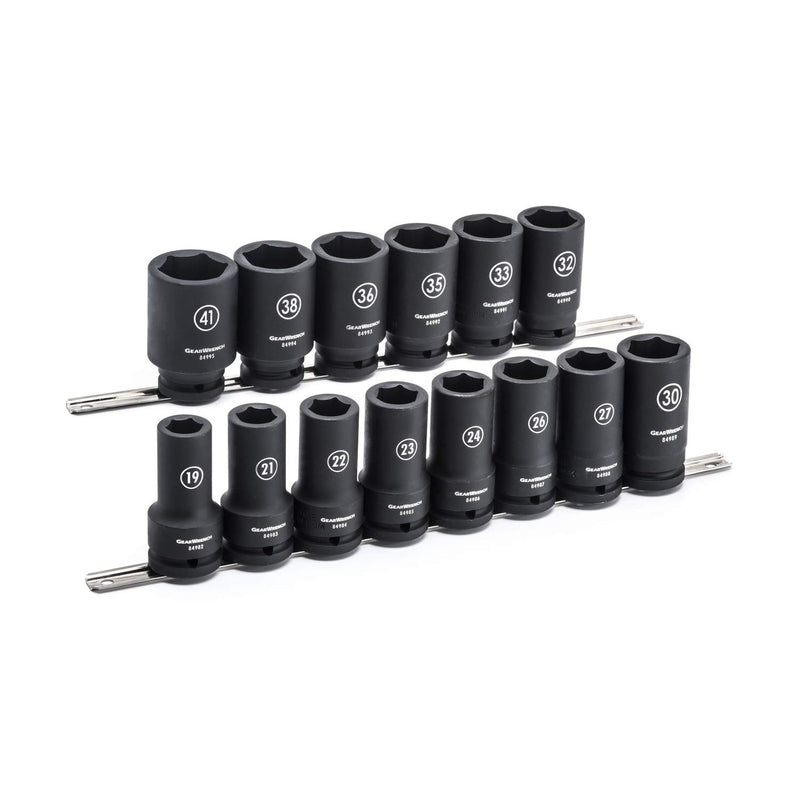 14 Pc. GEARWRENCH 3/4" Drive 6 Point Deep Impact Metric Socket Set - 84972