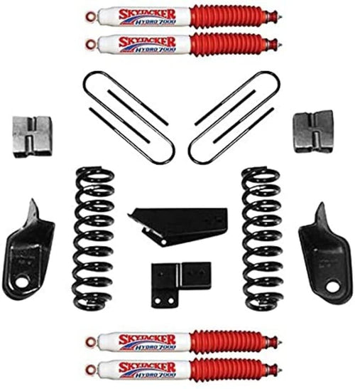 Skyjacker Suspension Lift Kit 186F2K-H w/Shock 6 in. Lift Incl. Front Coil Springs Hinge Brackets Rear U Bolt Kit Rear Block