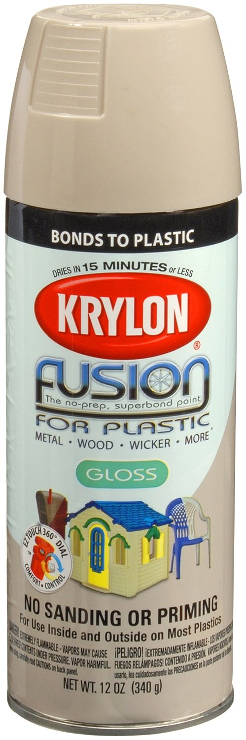 Krylon Fusion For Plastic K02323007 Spray Paint, River Rock, 12 Ounce