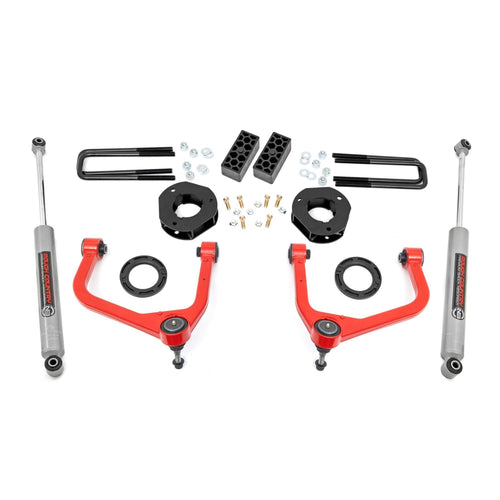 3.5" Lift Kit Rough Country for 2019-2024 Chevy/GMC 1500-29531RED