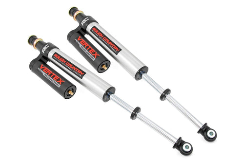 Rough Country 2.5 Reservoir Vertex Rear Shocks for Toyota Tundra (2007-2021) - Fits 0-3.5" Lift, Nitrogen-Charged Monotube Design, Set of 2