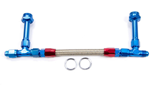 Dual Inlet Fragola 7/8-20 4150-6AN Fuel Line Kit