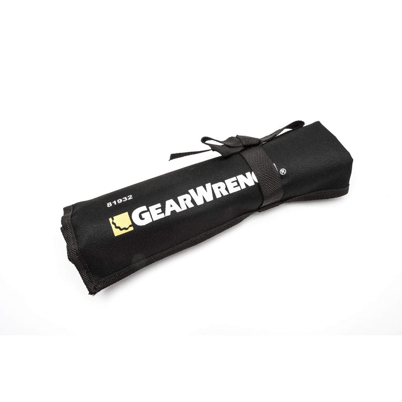 Long Pattern GEARWRENCH Combination Metric Wrench Set with Tool Roll 9 Pc., 12 Point - 81932