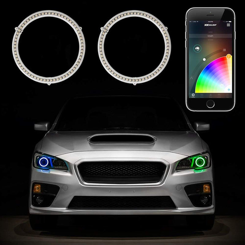 XKGLOW XK042008-120 2x120mm - Switchback RGB Halo Million Color XKCHROME Smartphone App Controlled Kit