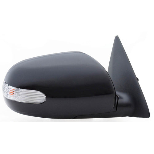 Fit System Mirror Passenger Side for Kia Forte Koup Coupe, w/Turn Signal, w/o Power Folding, Black, PTM, Heated Power