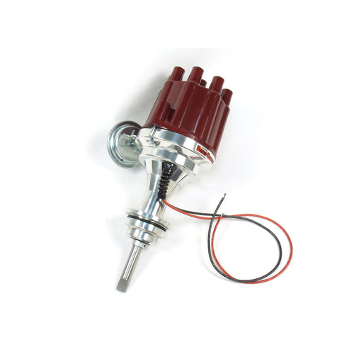 Pertronix D7142701 Flame-Thrower Red Cap Vacuum Advance Billet Electronic Distributor with Ignitor III Technology for Chrysler/Dodge/Plymouth 383-400