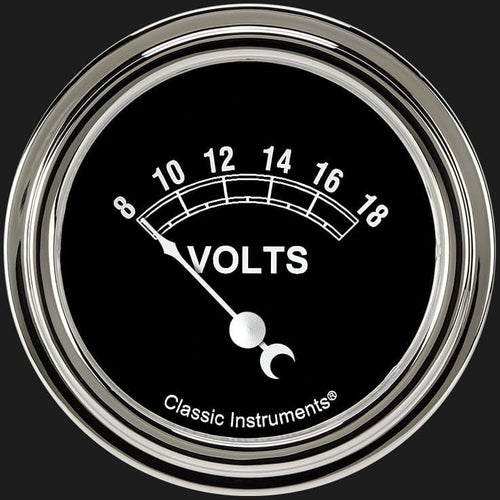 TR230SLF Classic Instruments Traditional 2 5/8" Volt Gauge Short Sweep