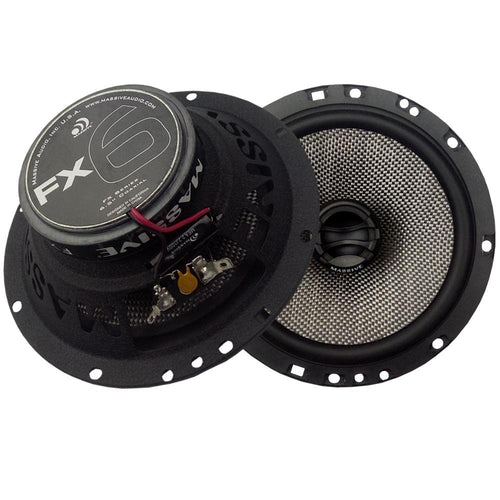 Massive Audio Pair of FX Series 6.5" 4-Ohm 75 Watts RMS 2-Way Coaxial Speakers