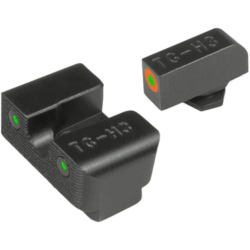 Tritium Pro TRUGLO Glow-in-The-Dark Handgun Night Sights for Glock Pistols, Glock 17, 17L, 19, 22, 23, 24 and More, Rear, Orange Ring, One Size